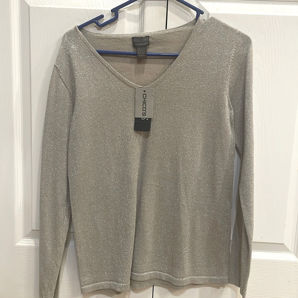 Brand new silver chicos blouse